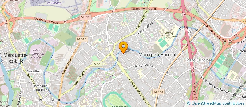 localisation de l'entreprise SOCIETE CIVILE IMMOBILIERE DU 109 ROUTE D'AVESNES à MARCQ-EN-BARŒUL