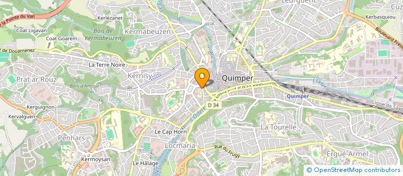 localisation de l'entreprise SOCIETE CIVILE IMMOBILIERE DU 24 RUE VIS  QUIMPER