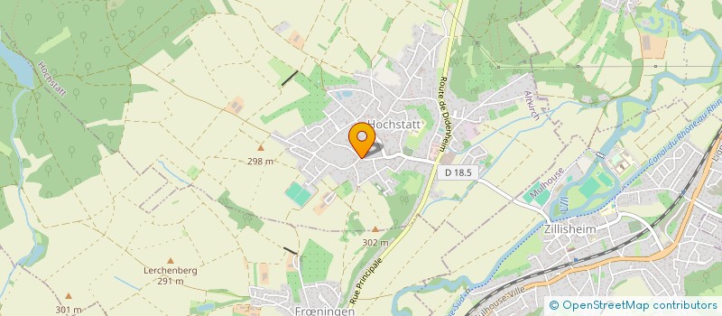 localisation de l'entreprise SOCIETE CIVILE IMMOBILIERE DU 5 FAUBOURG DE MULHOUSE  ZILLISHEIM