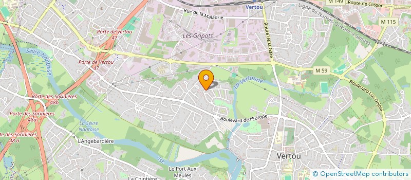 localisation de l'entreprise SOCIETE CIVILE IMMOBILIERE DU BOIS HARDY  VERTOU