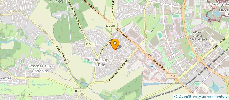 localisation de l'entreprise SOCIETE CIVILE IMMOBILIERE DU CANTOU  CHANTELOUP-EN-BRIE