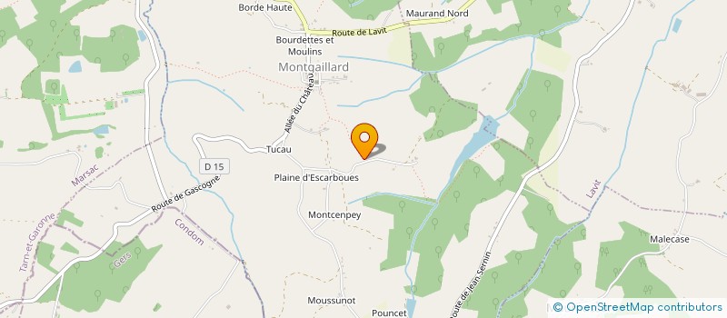 localisation de l'entreprise SOCIETE CIVILE IMMOBILIERE DU COUTRE  MONTGAILLARD