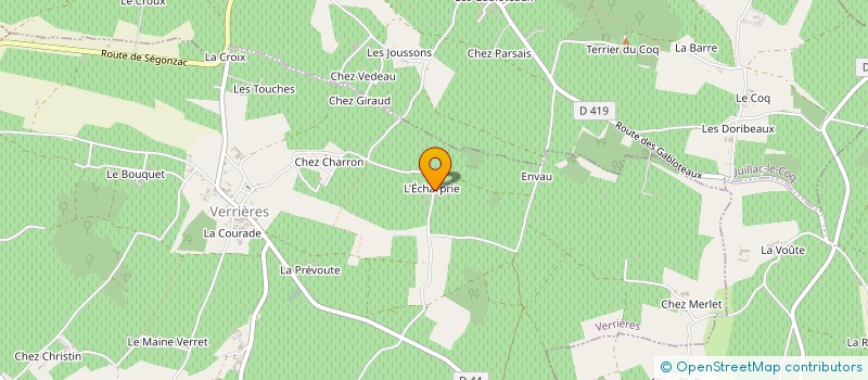 localisation de l'entreprise SOCIETE CIVILE IMMOBILIERE DU DOMAINE DE L'ECHARPRIE à VERRIERES