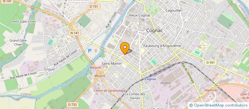localisation de l'entreprise SOCIETE CIVILE IMMOBILIERE DU DOMAINE DE SIHTAM à COGNAC
