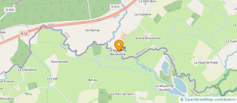 localisation de l'entreprise SOCIETE CIVILE IMMOBILIERE DU MOULIN DE BOUVEUCHE à SAINT-LEGER-SUR-SARTHE
