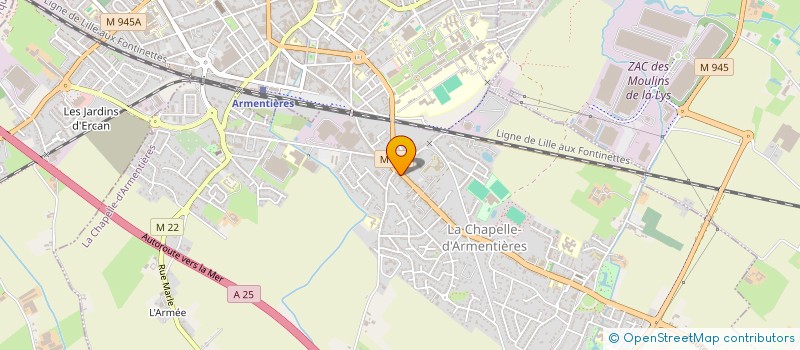 localisation de l'entreprise SOCIETE CIVILE IMMOBILIERE DU SEPT CONSTANTINE ET PAR ABREVIATION SCI DU SEPT CONSTANTINE  LA CHAPELLE-D'ARMENTIERES