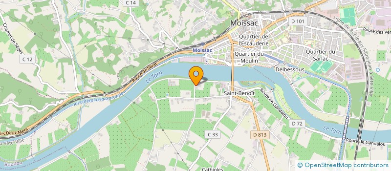 localisation de l'entreprise SOCIETE CIVILE IMMOBILIERE DU VAL DE BRIDES  MOISSAC