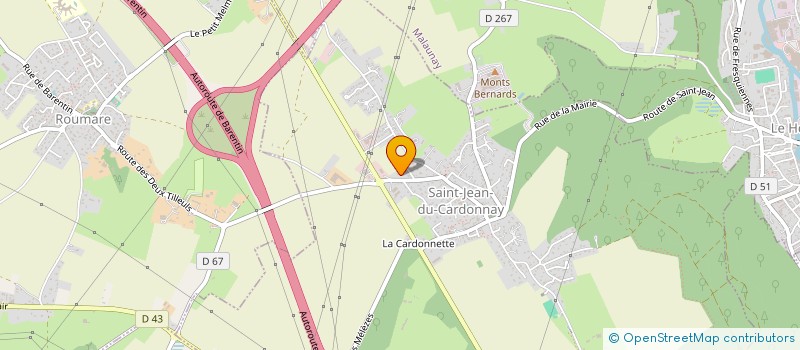 localisation de l'entreprise SOCIETE CIVILE IMMOBILIERE DYNAMO  SAINT-JEAN-DU-CARDONNAY