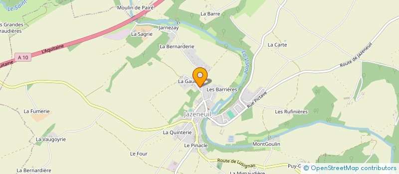 localisation de l'entreprise SOCIETE CIVILE IMMOBILIERE ET DE GESTION DE PORTEFEUILLE LES HIRONDELLES SCI & GP LES HIRONDELLES  JAZENEUIL