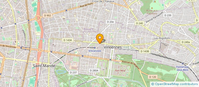 localisation de l'entreprise SOCIETE CIVILE IMMOBILIERE ETAPES 17 à VINCENNES