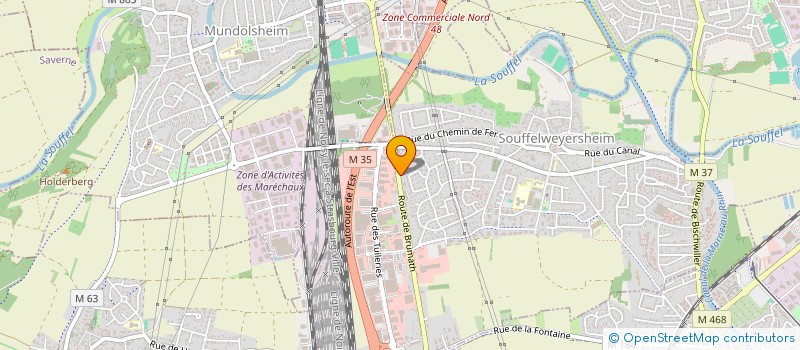 localisation de l'entreprise SOCIETE CIVILE IMMOBILIERE ETOILE DE LUNE  SOUFFELWEYERSHEIM