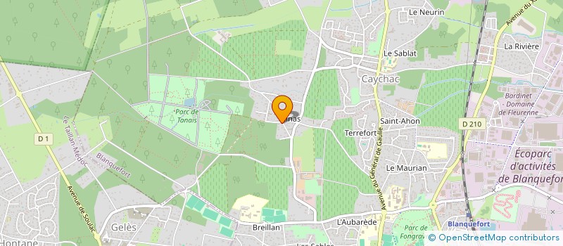 localisation de l'entreprise SOCIETE CIVILE  IMMOBILIERE FABE à BLANQUEFORT