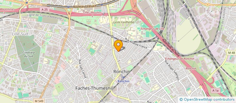 localisation de l'entreprise SOCIETE CIVILE IMMOBILIERE FLEUR DUQUESNE  RONCHIN