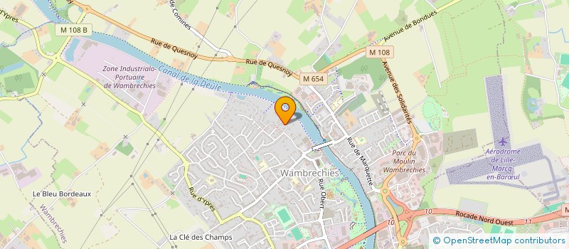 localisation de l'entreprise SOCIETE CIVILE IMMOBILIERE FMPEBERTON ET PAR ABREVIATION SCI FMPEBERTON  WAMBRECHIES