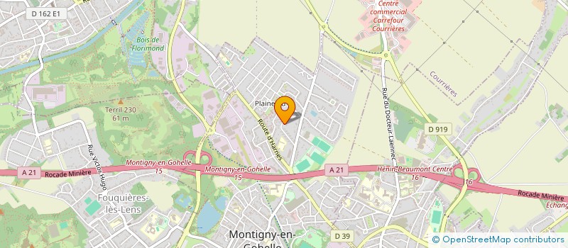 localisation de l'entreprise SOCIETE CIVILE IMMOBILIERE FVAG  MONTIGNY-EN-GOHELLE