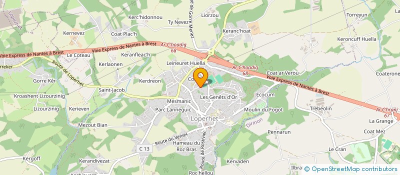 localisation de l'entreprise SOCIETE CIVILE IMMOBILIERE GERLOU-GWIKASTEL  LOPERHET