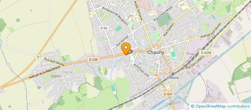 localisation de l'entreprise SOCIETE CIVILE IMMOBILIERE GGTI IMMO - SCI GGTI IMMO  CHAUNY