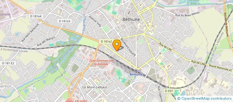 localisation de l'entreprise SOCIETE CIVILE IMMOBILIERE GLO  BETHUNE