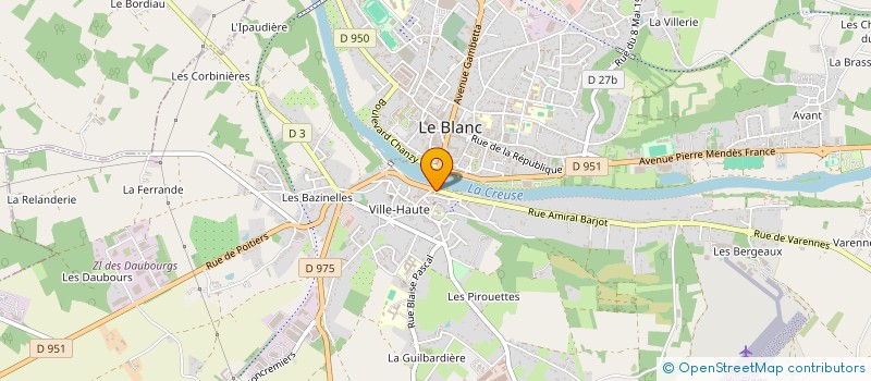 localisation de l'entreprise SOCIETE CIVILE IMMOBILIERE GWENDOLINE MALHAURY WENDY à LE BLANC