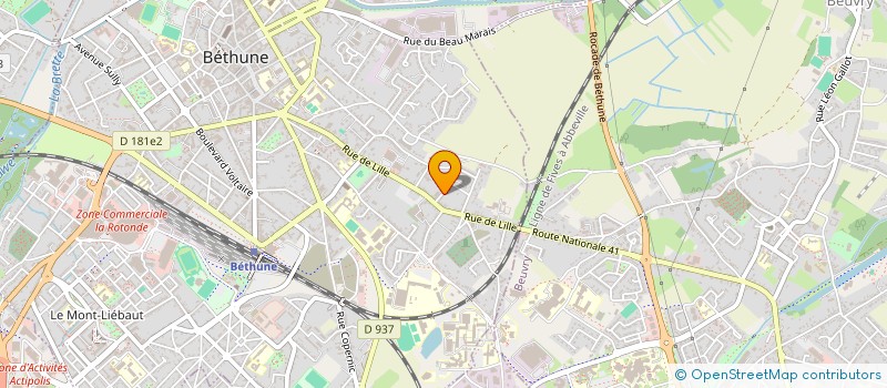 localisation de l'entreprise SOCIETE CIVILE IMMOBILIERE HB IMMO  BETHUNE