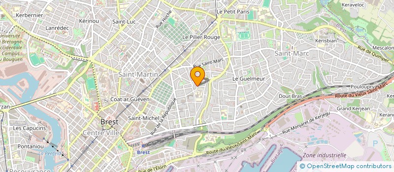 localisation de l'entreprise SOCIETE CIVILE IMMOBILIERE IROISE-KINE  BREST