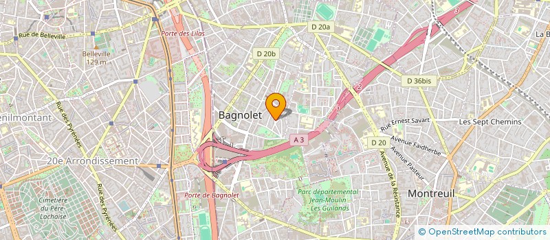 localisation de l'entreprise SOCIETE CIVILE IMMOBILIERE JACOT BIDAULT  BAGNOLET