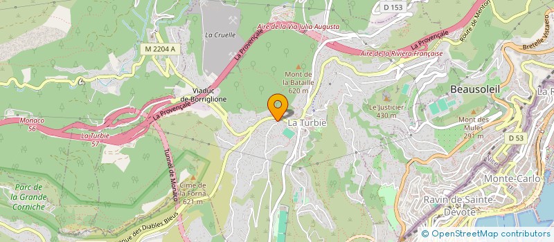 localisation de l'entreprise SOCIETE CIVILE IMMOBILIERE KASTOUT à LA TURBIE