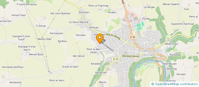 localisation de l'entreprise SOCIETE CIVILE IMMOBILIERE KERNEIS - CARIOU à CHATEAUNEUF-DU-FAOU