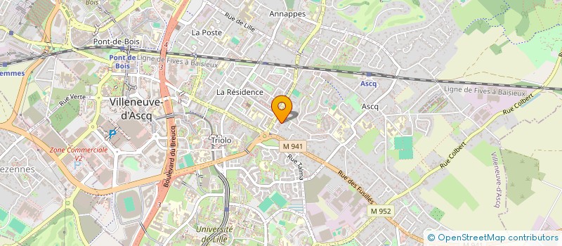 localisation de l'entreprise SOCIETE CIVILE IMMOBILIERE KFOM-HABITAT EN ABREGE SCI KFOM-HABITAT à VILLENEUVE-D'ASCQ