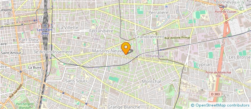 localisation de l'entreprise SOCIETE CIVILE IMMOBILIERE KINESIS  VILLEURBANNE