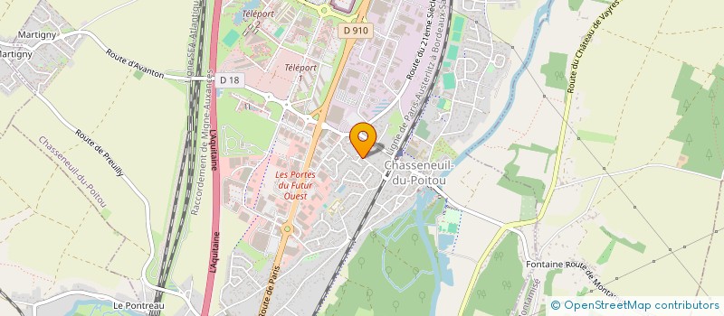 localisation de l'entreprise SOCIETE CIVILE IMMOBILIERE KOLETE  CHASSENEUIL-DU-POITOU