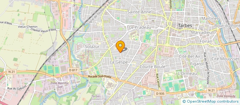 localisation de l'entreprise SOCIETE CIVILE IMMOBILIERE L'ECHELLE  TARBES