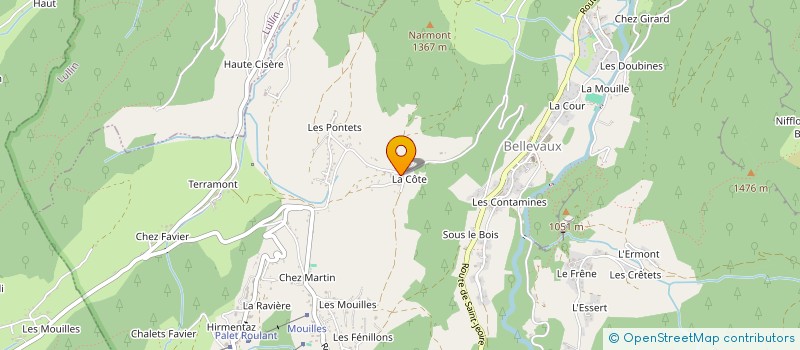 localisation de l'entreprise SOCIETE CIVILE IMMOBILIERE LA COTE ET PAR ABREVIATION SCI LA COTE à BELLEVAUX