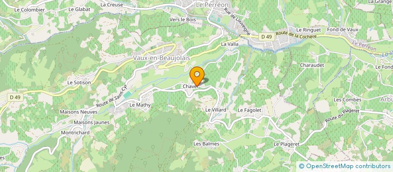 localisation de l'entreprise SOCIETE CIVILE IMMOBILIERE LA FORGE DU CHAVEL  VAUX-EN-BEAUJOLAIS