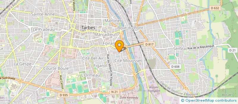 localisation de l'entreprise SOCIETE CIVILE IMMOBILIERE LAURLOU  TARBES