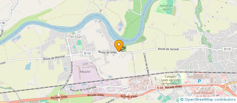 localisation de l'entreprise SOCIETE CIVILE IMMOBILIERE LE BENOU  TERSSAC