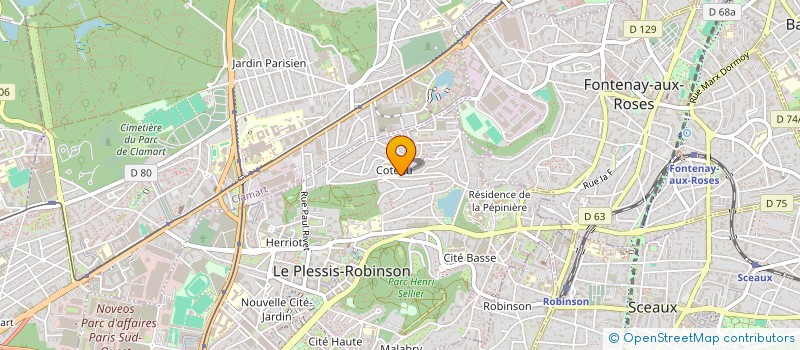 localisation de l'entreprise SOCIETE CIVILE IMMOBILIERE LE BOIS DU LOUP GAGNOT BEROARD  LE PLESSIS-ROBINSON