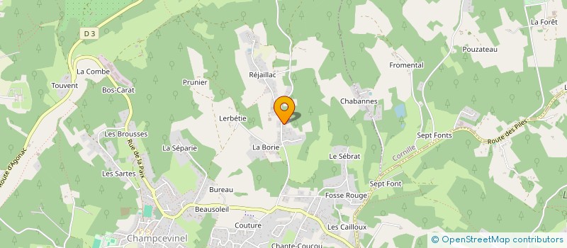 localisation de l'entreprise SOCIETE CIVILE IMMOBILIERE LE PETIT PARADIS  CHAMPCEVINEL