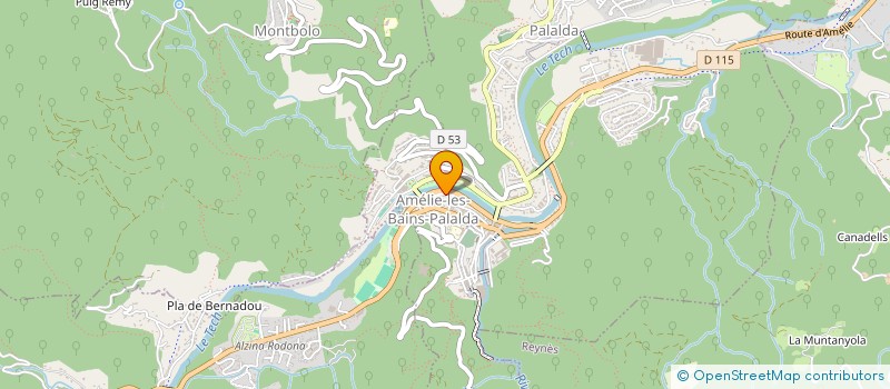 localisation de l'entreprise SOCIETE CIVILE IMMOBILIERE LE TENNIS PARC  AMELIE-LES-BAINS-PALALDA