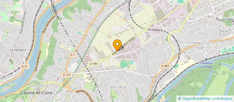 localisation de l'entreprise SOCIETE CIVILE IMMOBILIERE LECLERC 92  CALUIRE-ET-CUIRE