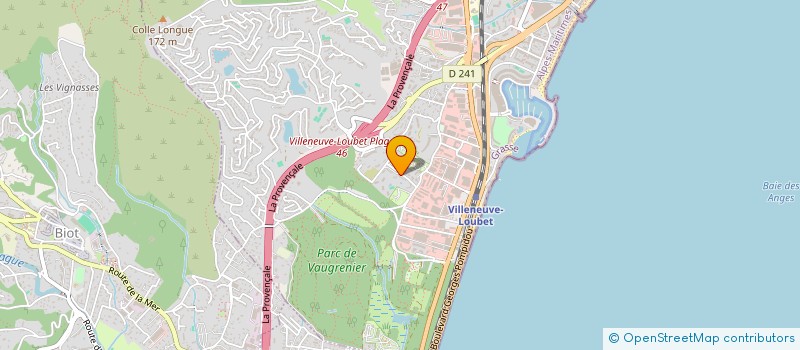 localisation de l'entreprise SOCIETE CIVILE IMMOBILIERE LES AMOURIERS à VILLENEUVE-LOUBET