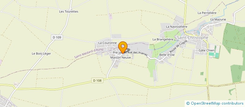 localisation de l'entreprise SOCIETE CIVILE IMMOBILIERE LES AROMES  SAINT-CHRISTOPHE