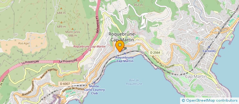 localisation de l'entreprise SOCIETE CIVILE IMMOBILIERE LES CYCLADES DE CABBE 1 à ROQUEBRUNE-CAP-MARTIN