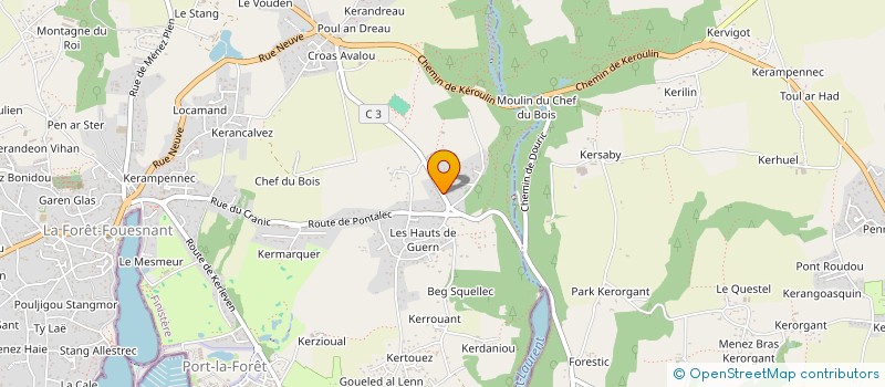 localisation de l'entreprise SOCIETE CIVILE IMMOBILIERE LES EVETTES  LA FORET-FOUESNANT