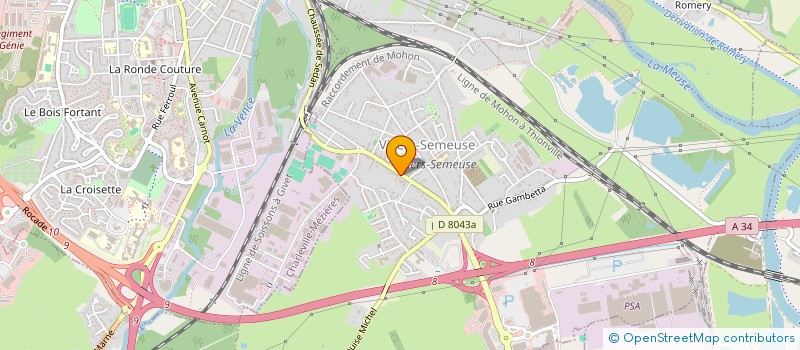 localisation de l'entreprise SOCIETE CIVILE IMMOBILIERE LES KIWIS  VILLERS-SEMEUSE