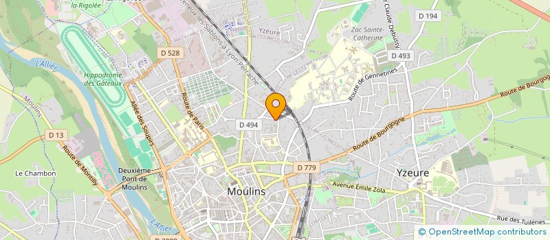 localisation de l'entreprise SOCIETE CIVILE IMMOBILIERE LES PETITS SAVOYARDS à MOULINS