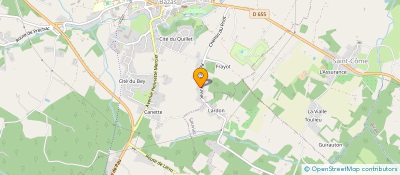 localisation de l'entreprise SOCIETE CIVILE IMMOBILIERE LOLA  BAZAS