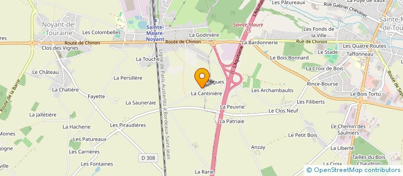 localisation de l'entreprise SOCIETE CIVILE IMMOBILIERE M3L PAR ABREVIATION SCI M3L  NOYANT-DE-TOURAINE