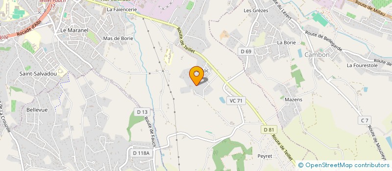 localisation de l'entreprise SOCIETE CIVILE IMMOBILIERE MAN à ALBI