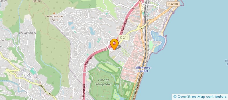 localisation de l'entreprise SOCIETE CIVILE IMMOBILIERE MATIRA  VILLENEUVE-LOUBET